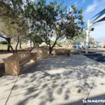 Polly Gonzalez Memorial Park seating in shade