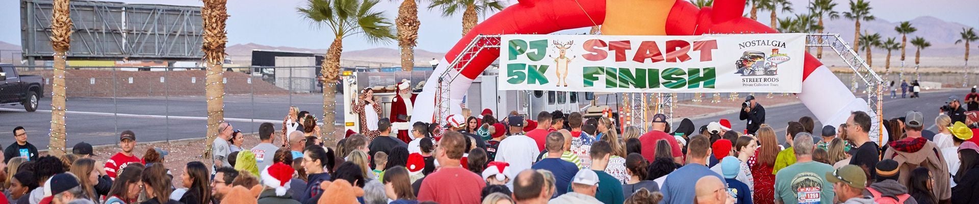 Starting line for the PJ 5K run at the Las Vegas Speedway