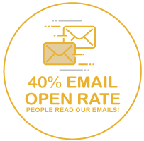 40% email open rate