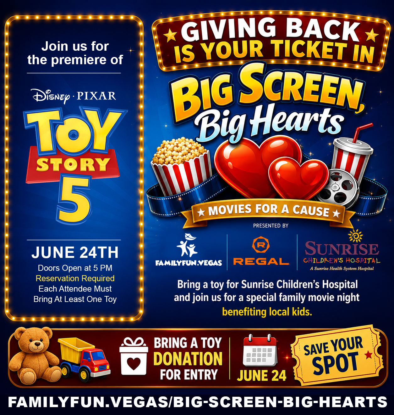 Big Screen, Big Hearts: Toy Story 5 Premiere Benefiting Sunrise Children’s Hospital