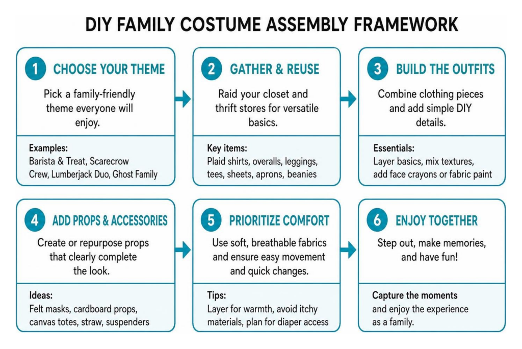 DIY family costume assembly framework