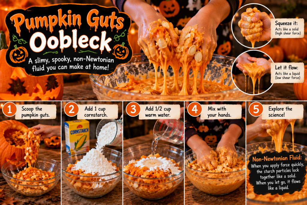 pumpkin guts oobleck science