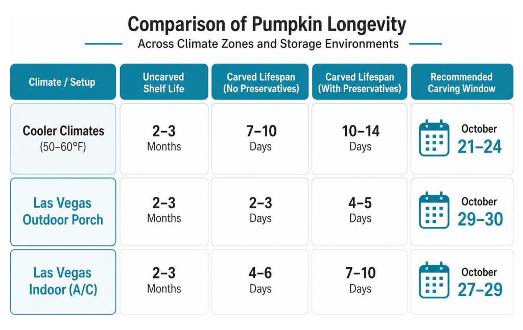 Comparison of Pumpkin Longevity