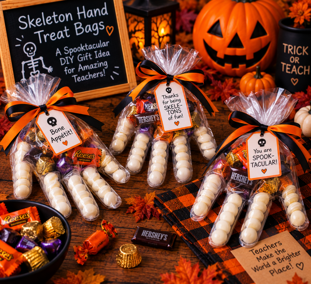 Skeleton Hand Treat Bag