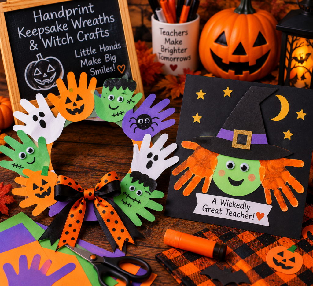 Handprint Wreaths for teachers